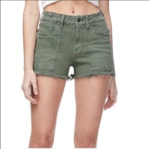 Good American frayed hem shorts